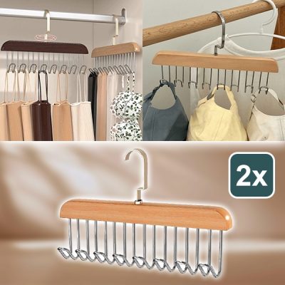 Αντιολισθητικό ράφι παλτών 8 γάντζων (2 τεμ.) | OCTAHANGER