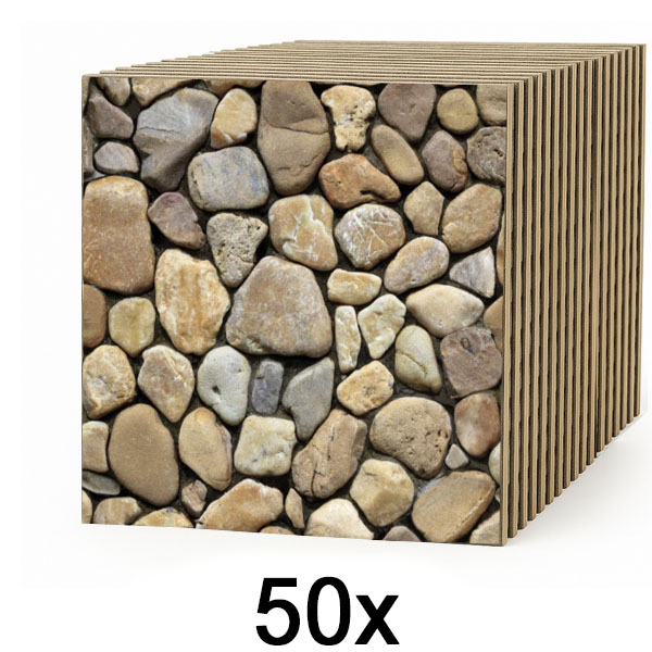 5x Ταπετσαρία 3D απομίμηση πέτρας (10 τμχ) | STONEBLOCKS