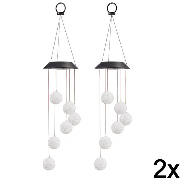 2x Ηλιακό κρεμαστό φωτιστικό LED | AURAWIND