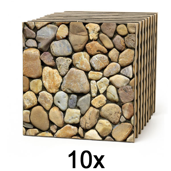 1x Ταπετσαρία 3D απομίμηση πέτρας (10 τμχ) | STONEBLOCKS