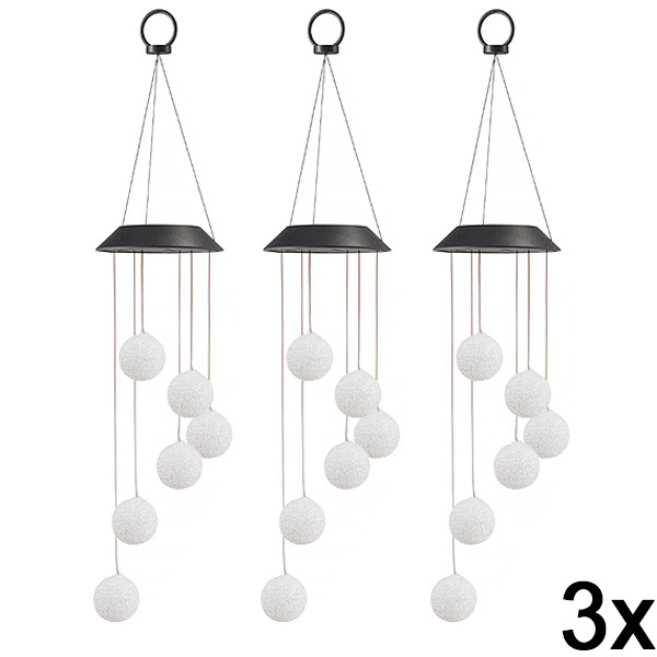 3x Ηλιακό κρεμαστό φωτιστικό LED | AURAWIND
